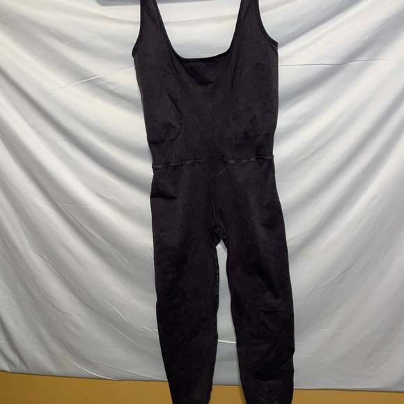Free People Black Ribbed Tank Jumpsuit - Picture 3 of 7